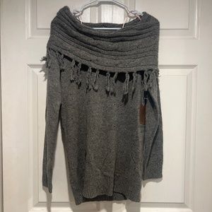 Gray off the shoulder sweater
